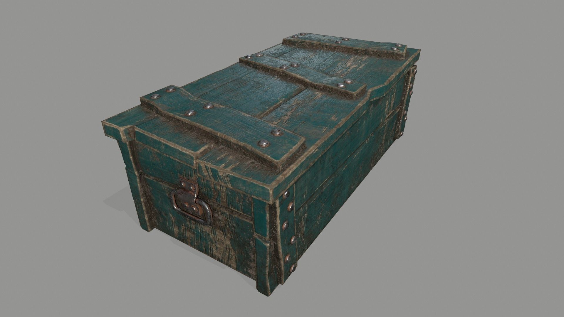 old chest Low-poly 3D model_9