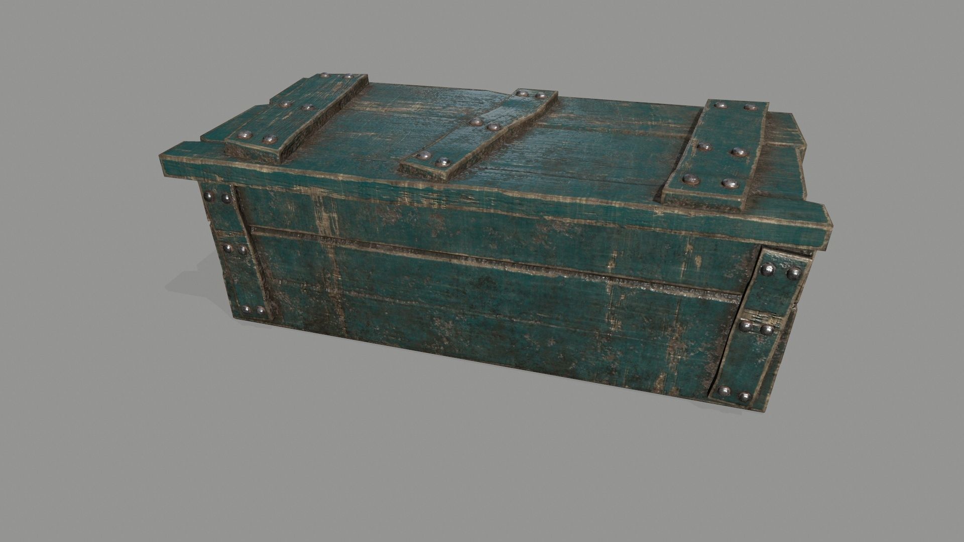 old chest Low-poly 3D model_5