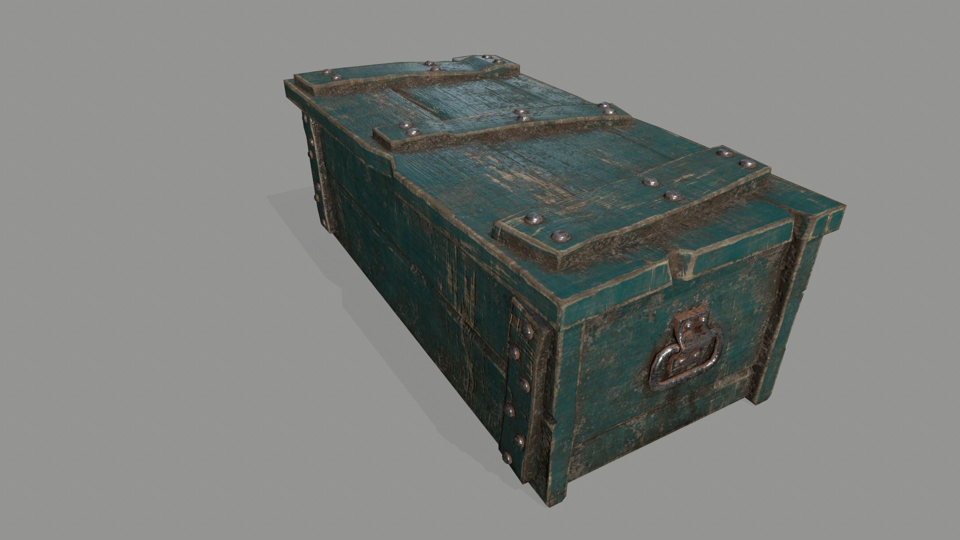 old chest Low-poly 3D model_8