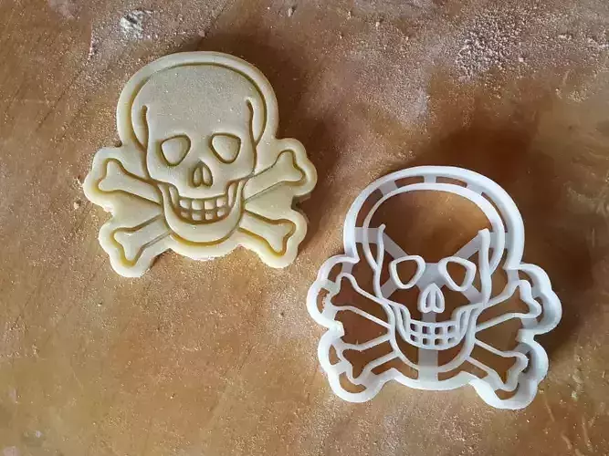 Skull death poison cookie cutter