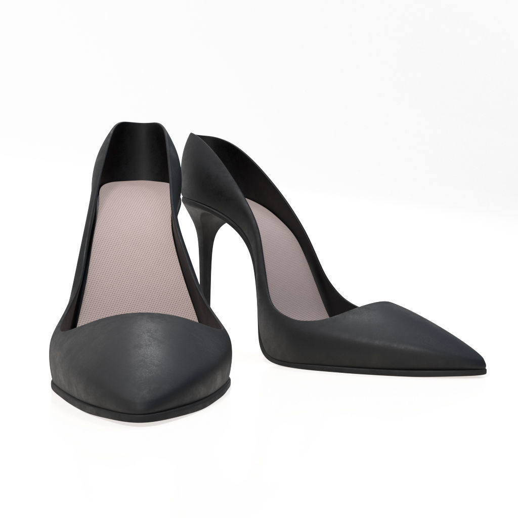 High Heel Lady Shoes 3D model_1