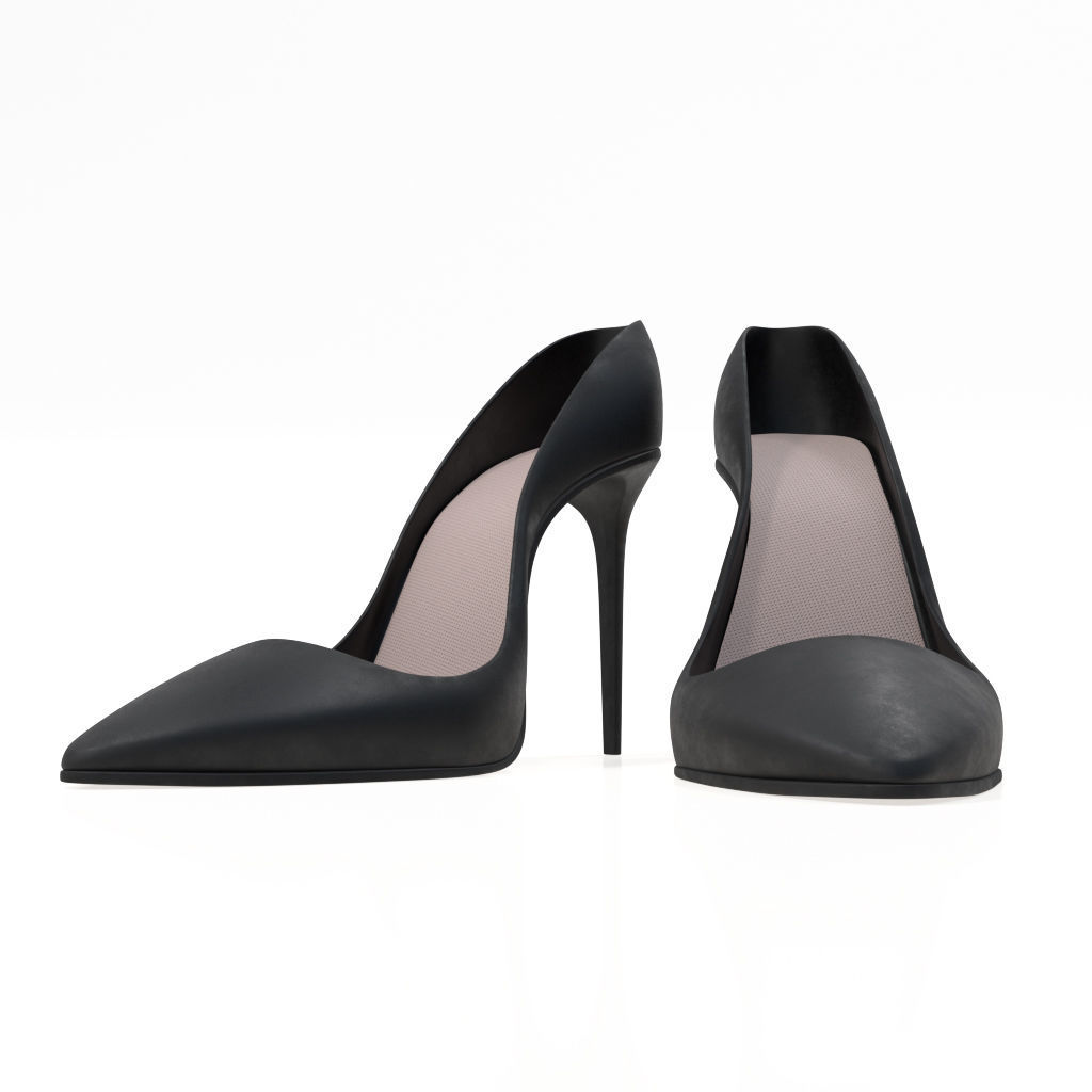 High Heel Lady Shoes 3D model_7