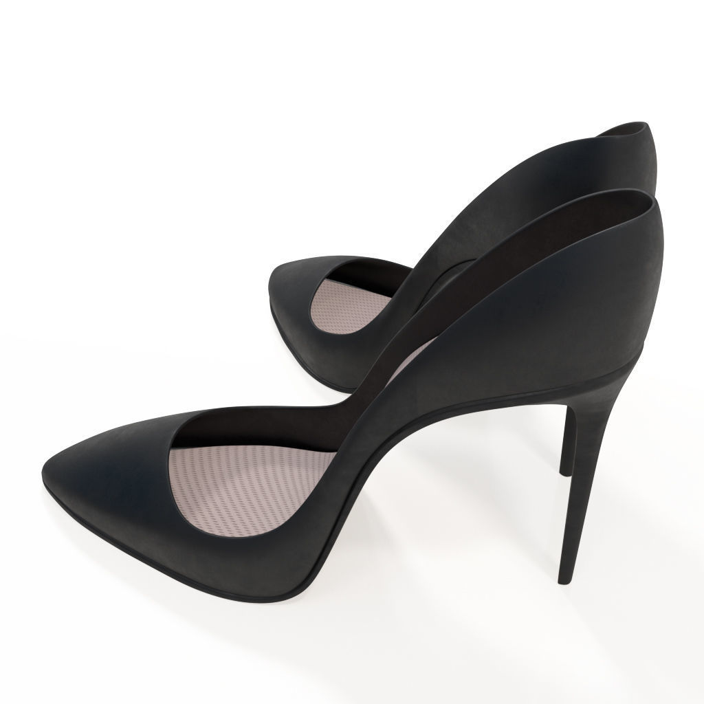 High Heel Lady Shoes 3D model_6