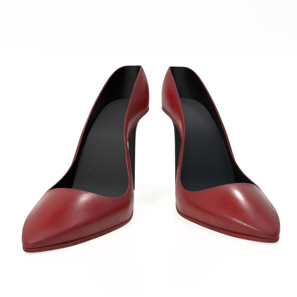 High Heel Lady Shoes 3D model_4