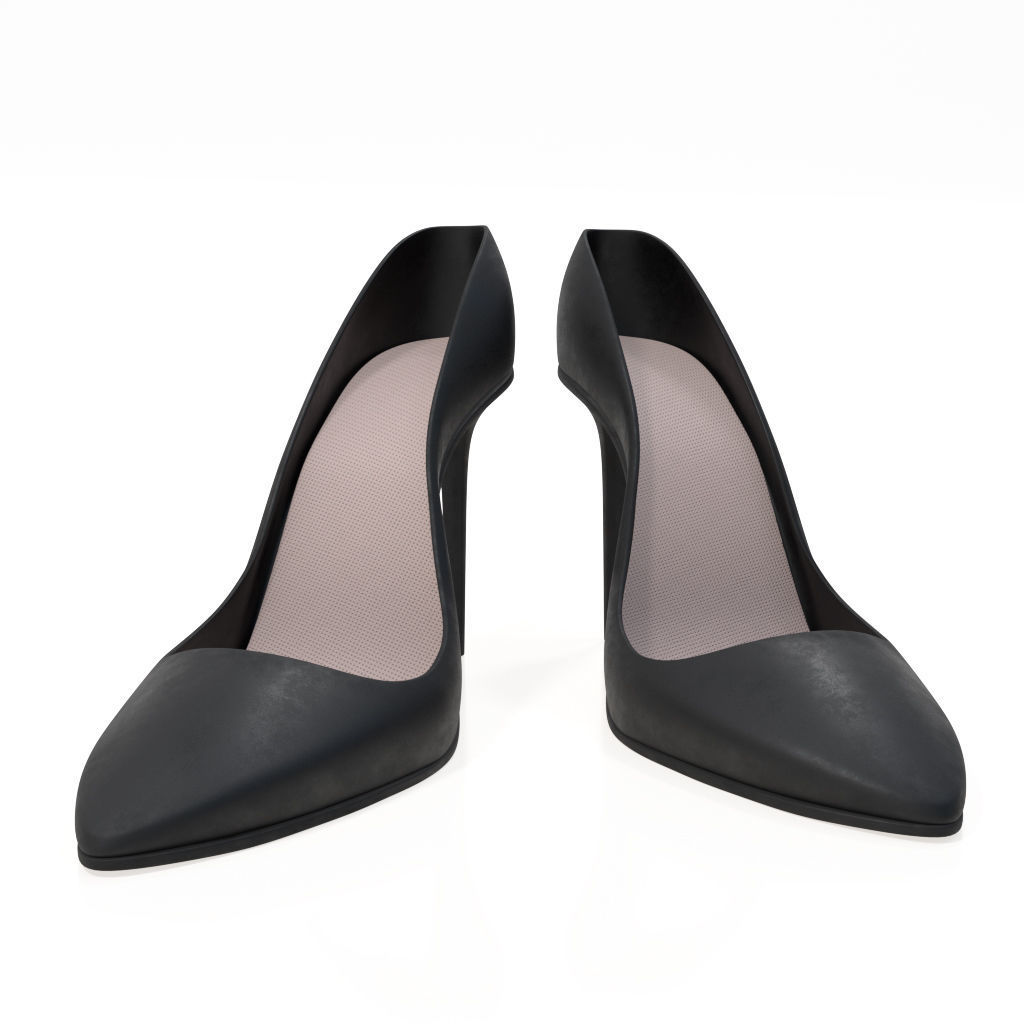 High Heel Lady Shoes 3D model_2