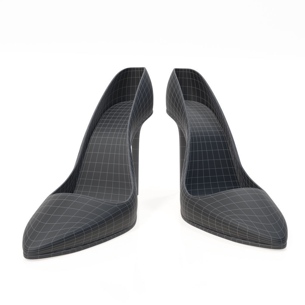 High Heel Lady Shoes 3D model_3