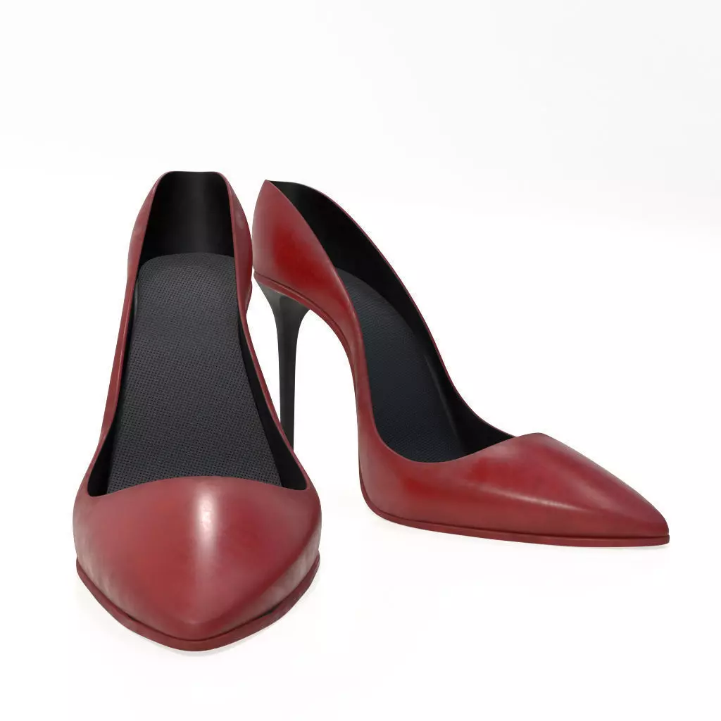High Heel Lady Shoes 3D model_0