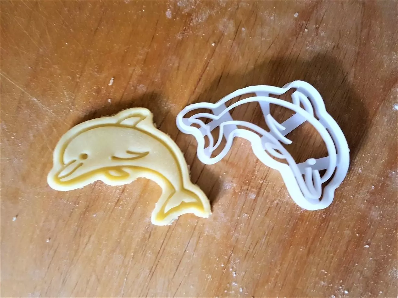Dolphin cookie cutter 3D print model_0
