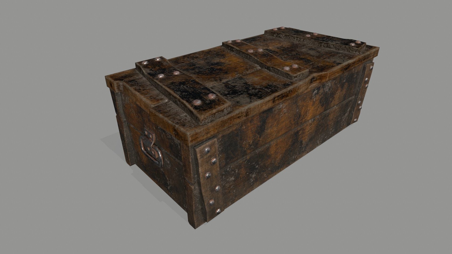 old chest Low-poly 3D model_3