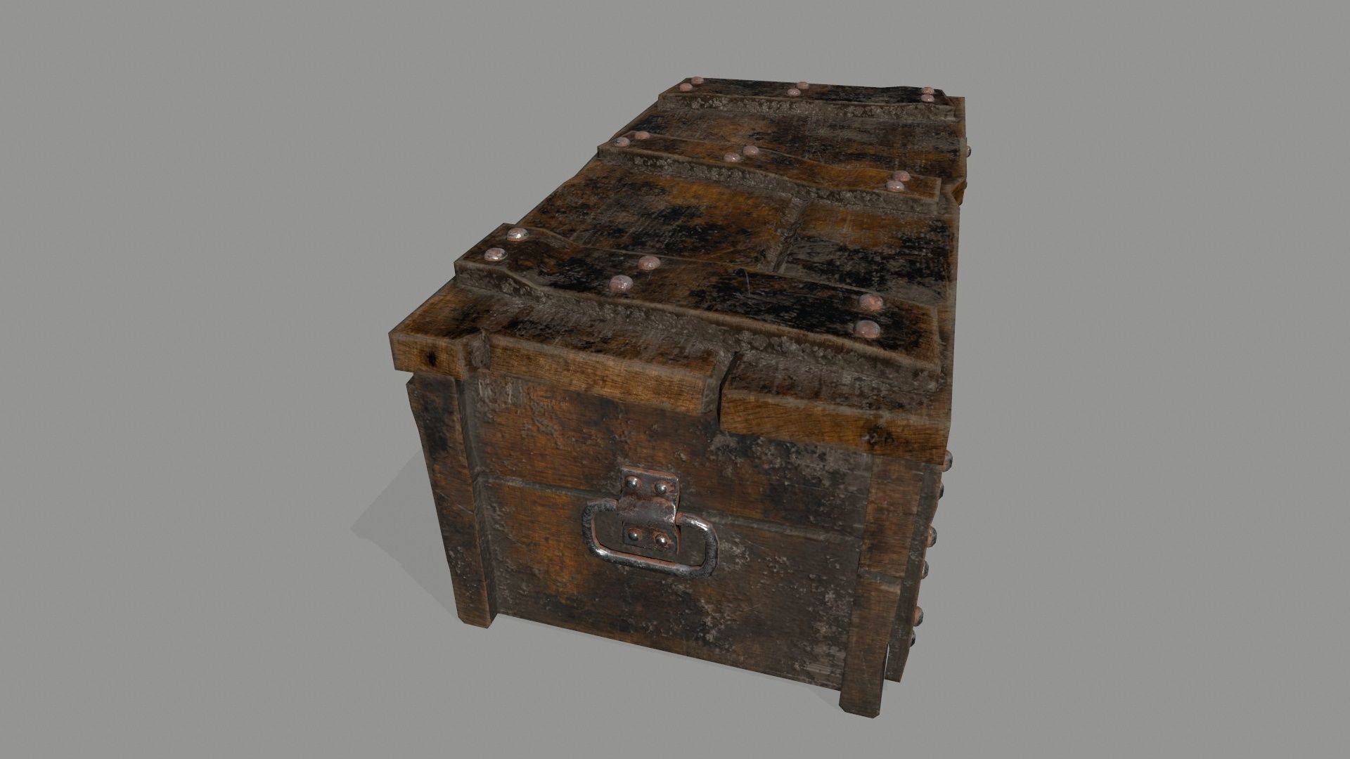 old chest Low-poly 3D model_4