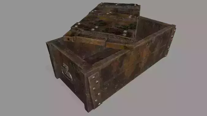 old chest Low-poly 3D model