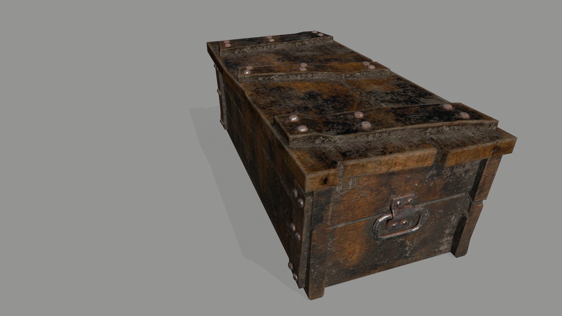 old chest Low-poly 3D model_5