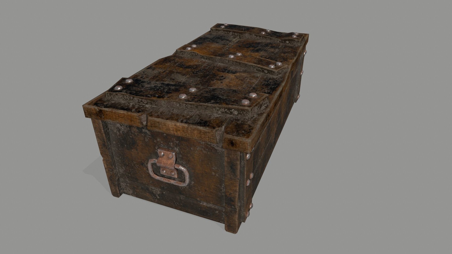 old chest Low-poly 3D model_8