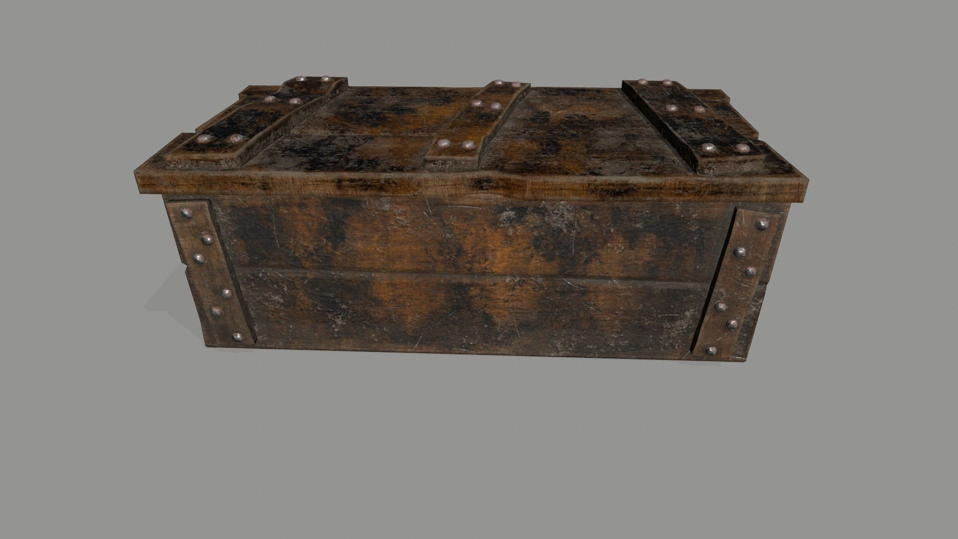 old chest Low-poly 3D model_10