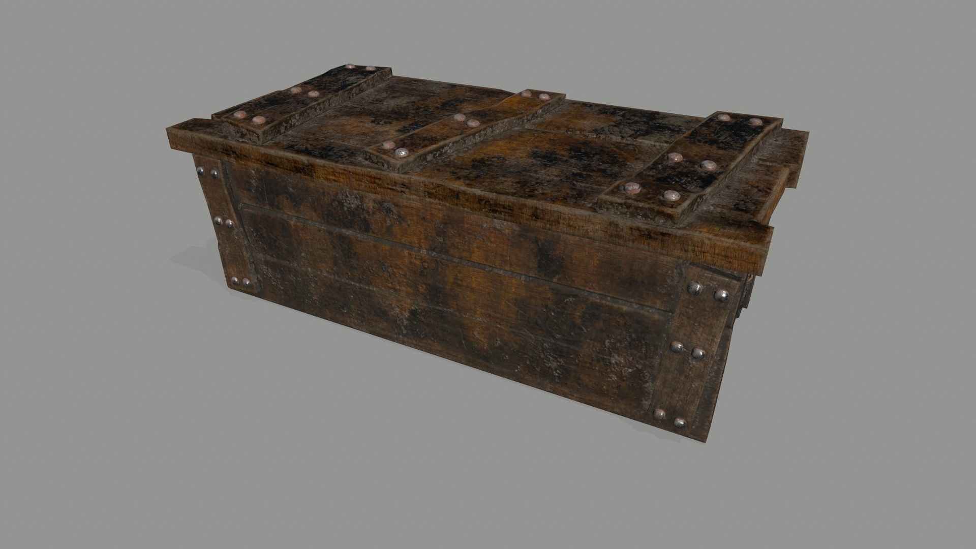 old chest Low-poly 3D model_6