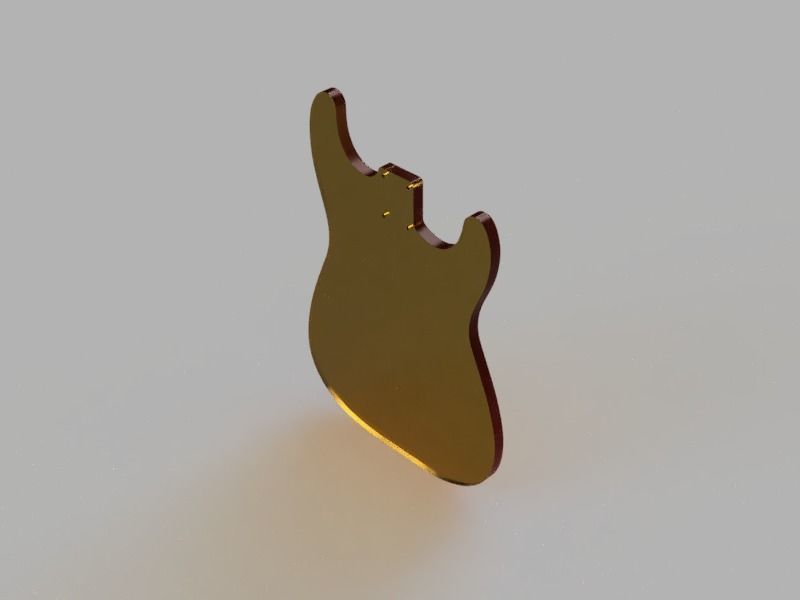 Stratocaster Body Template  STL 3D Model  3D print model_2