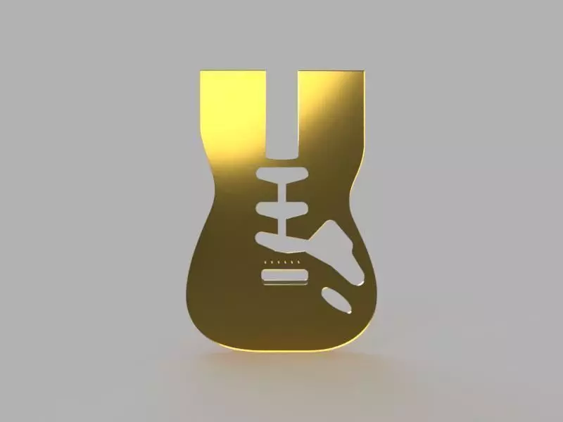Stratocaster Body Template  STL 3D Model  3D print model_0
