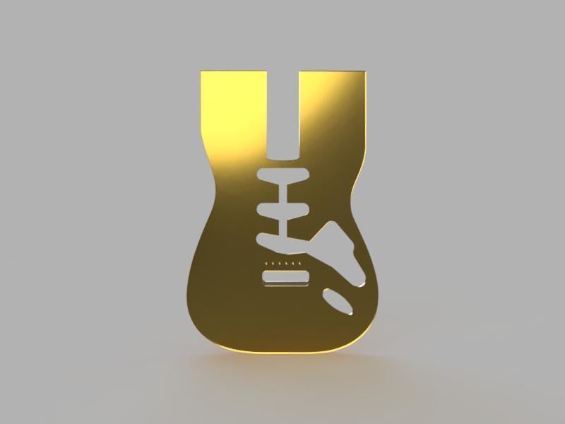 Stratocaster Body Template STL 3D Model