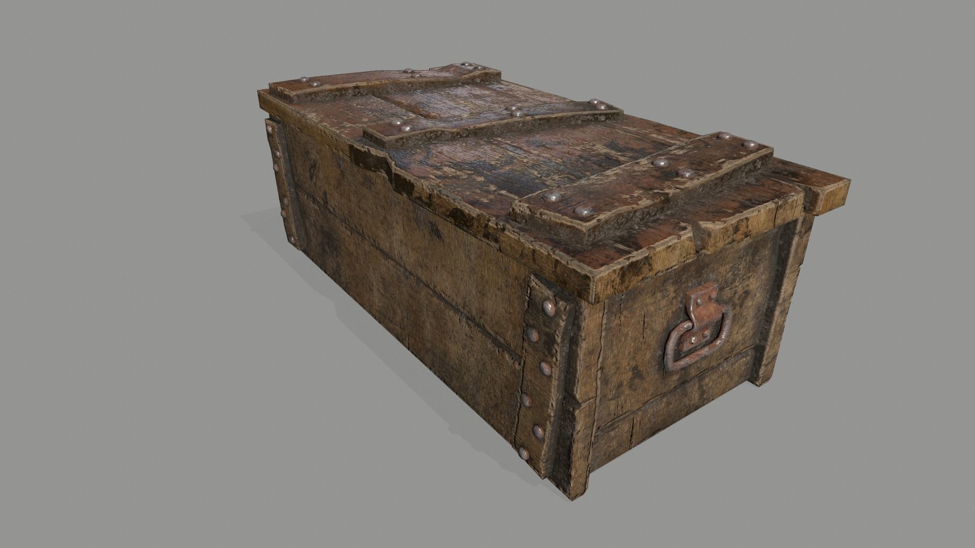 old chest Low-poly 3D model_11