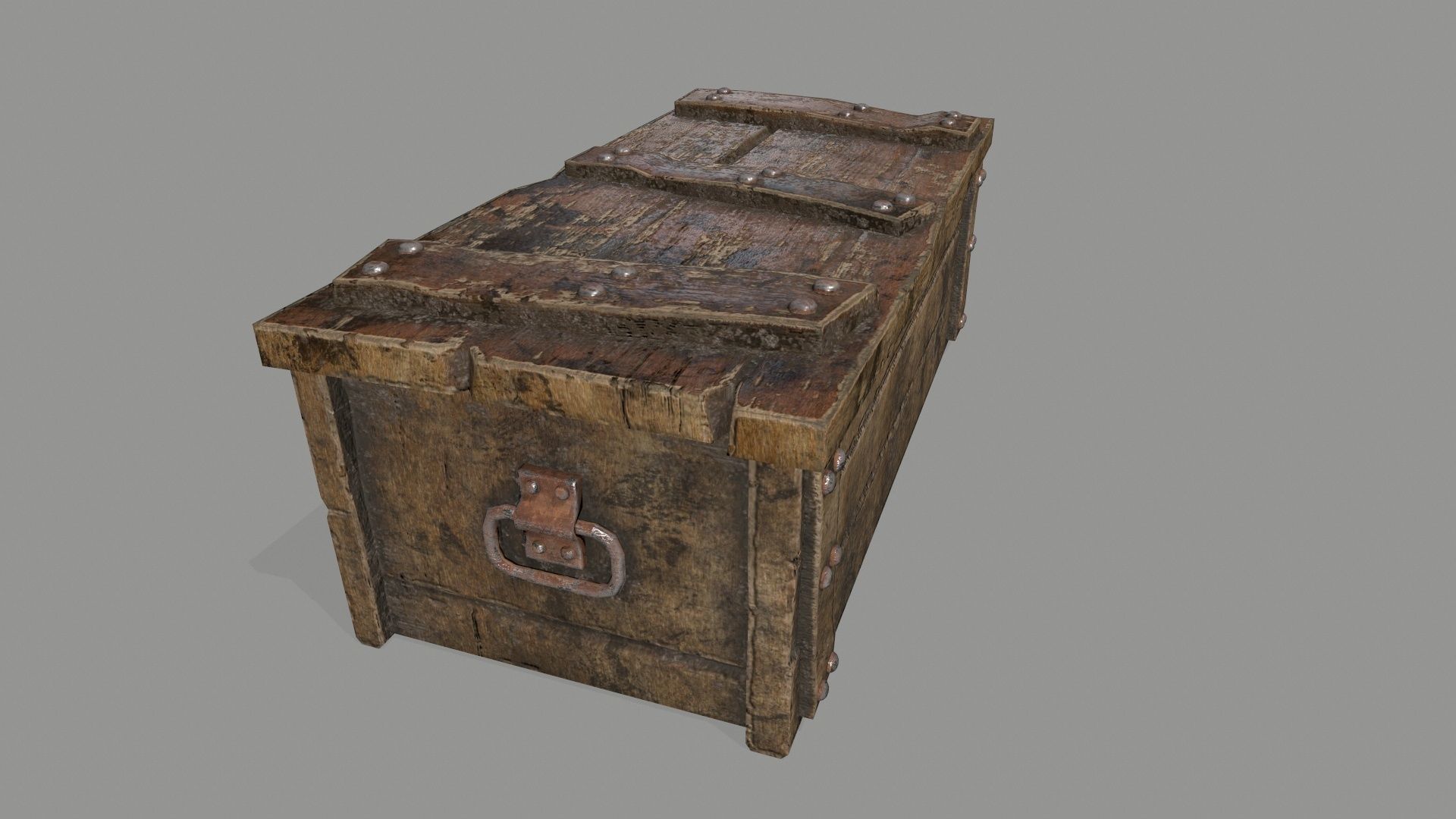 old chest Low-poly 3D model_10