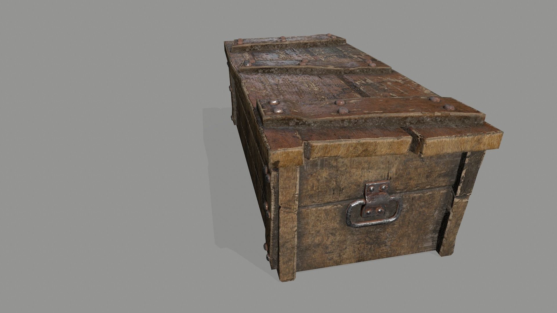 old chest Low-poly 3D model_5