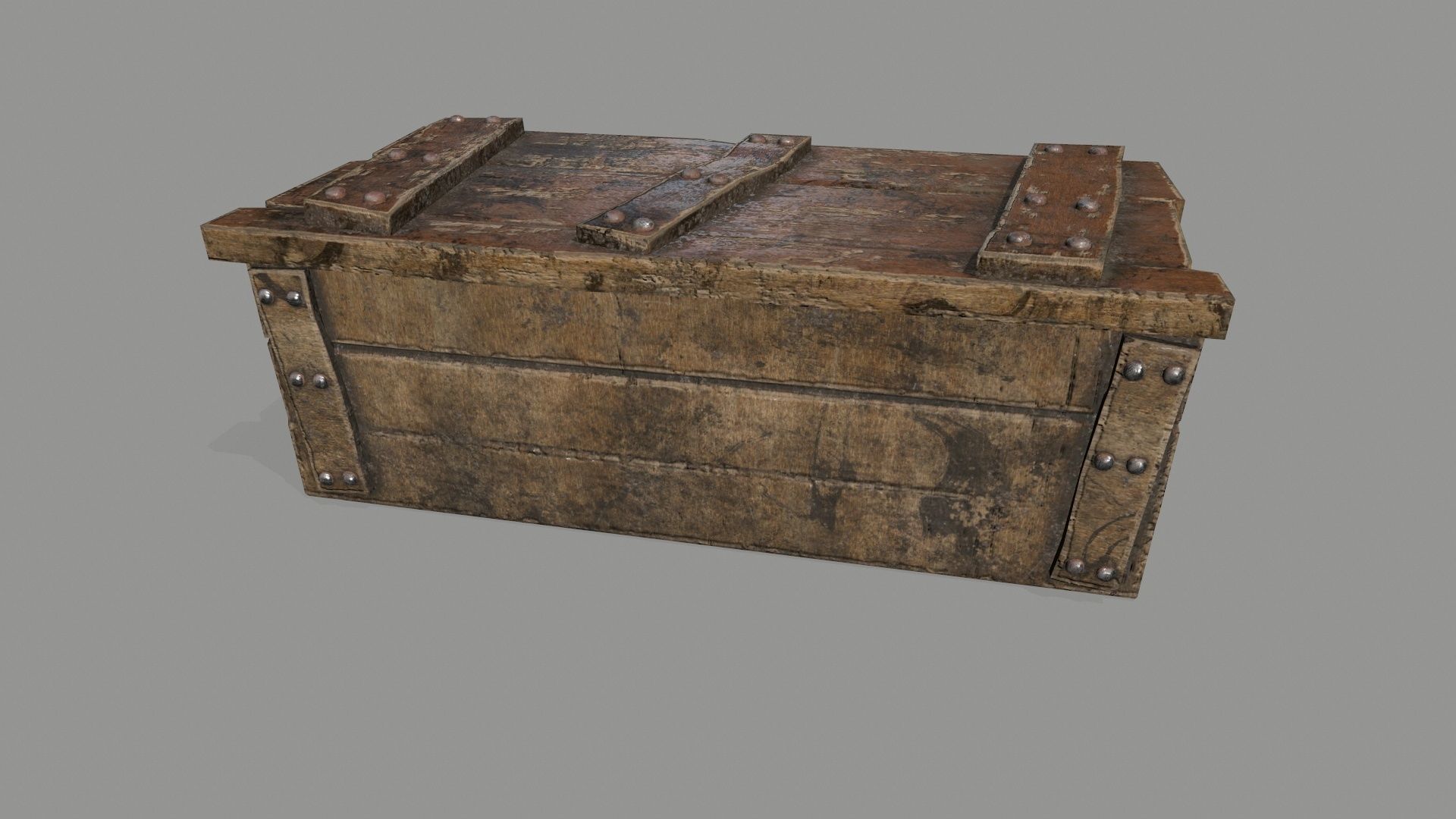 old chest Low-poly 3D model_6