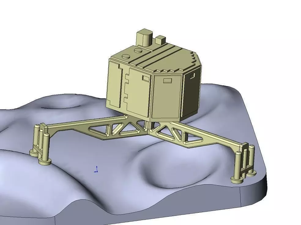 Lander satellite module Free 3D model