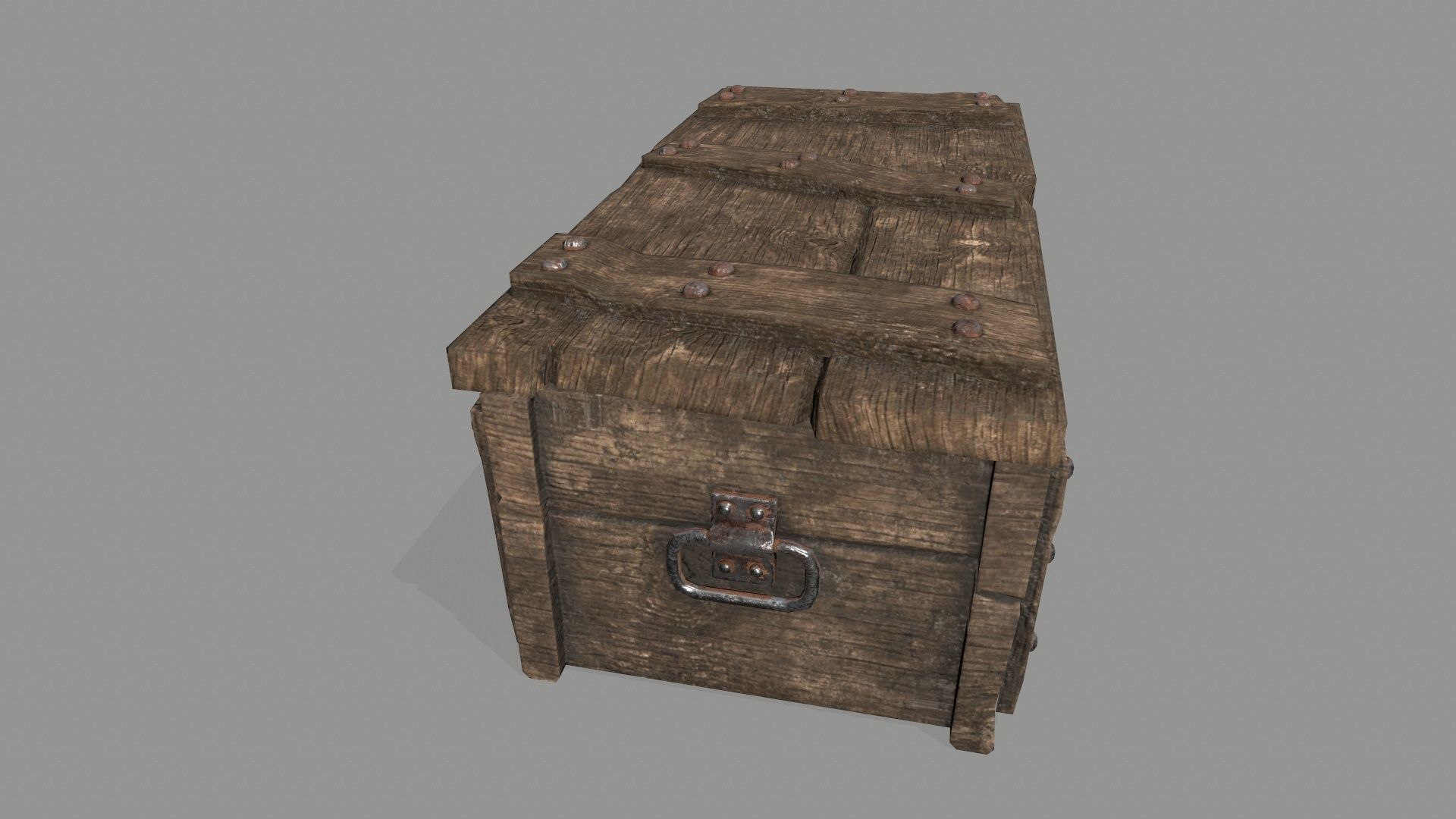 old chest Low-poly 3D model_4