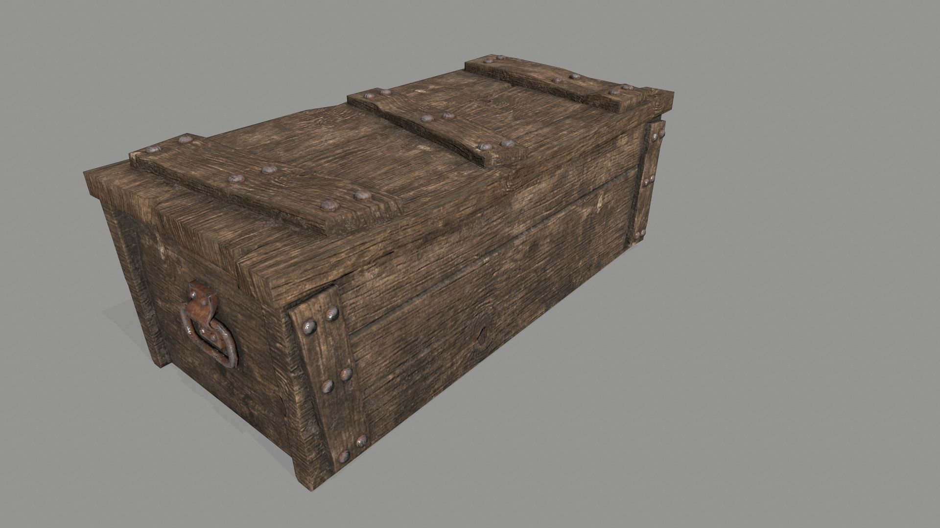old chest Low-poly 3D model_9