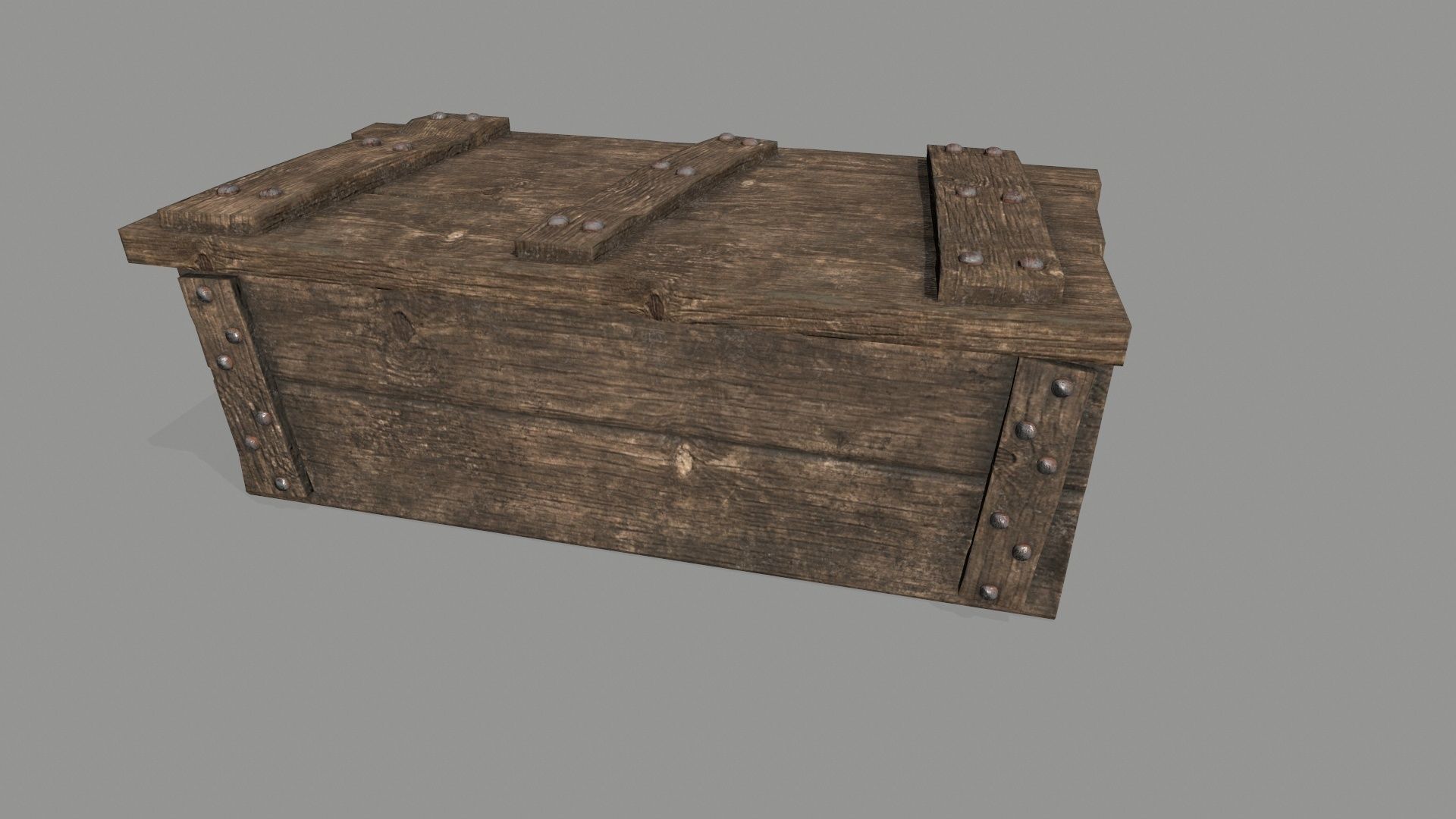 old chest Low-poly 3D model_10
