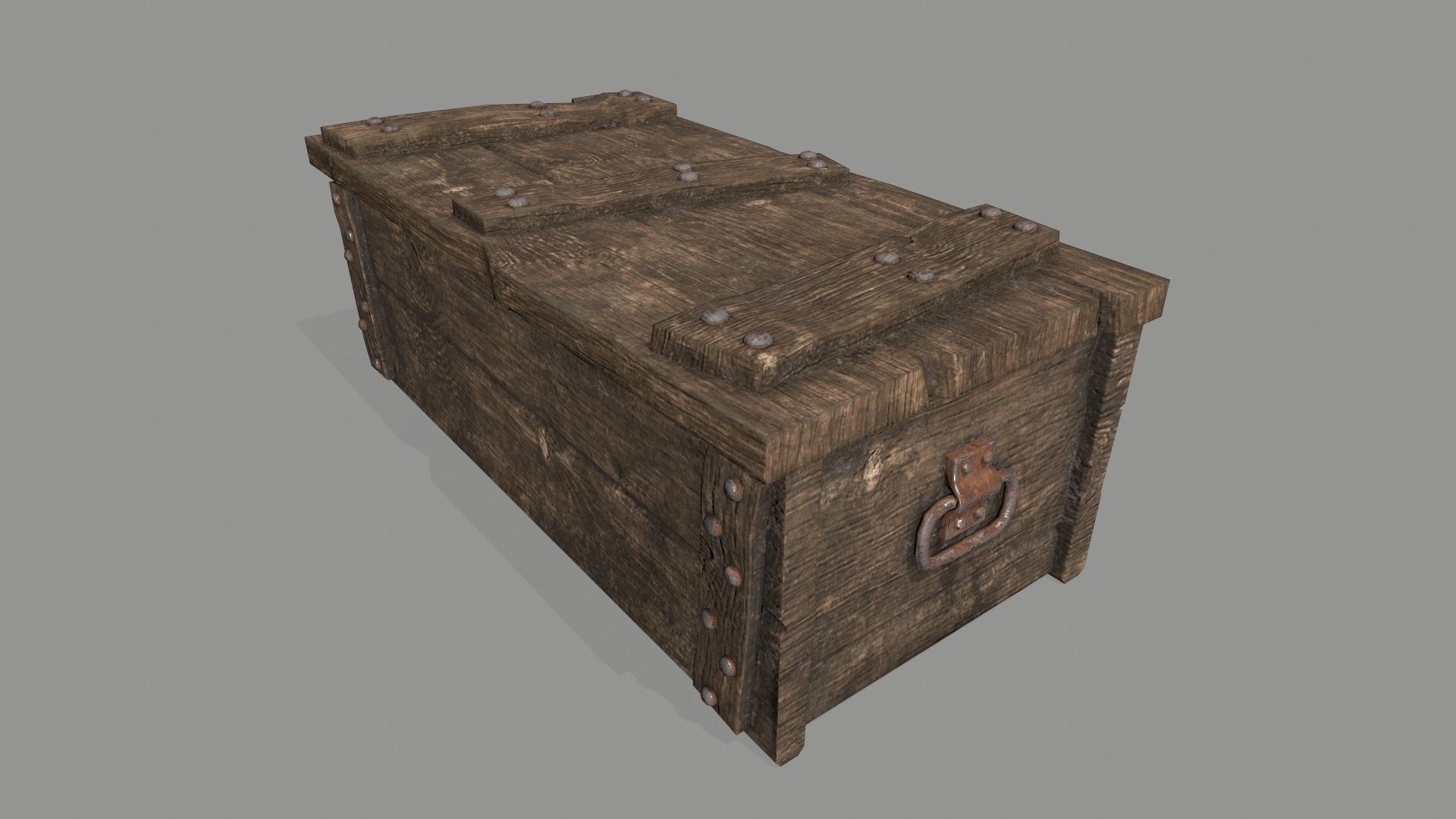 old chest Low-poly 3D model_11