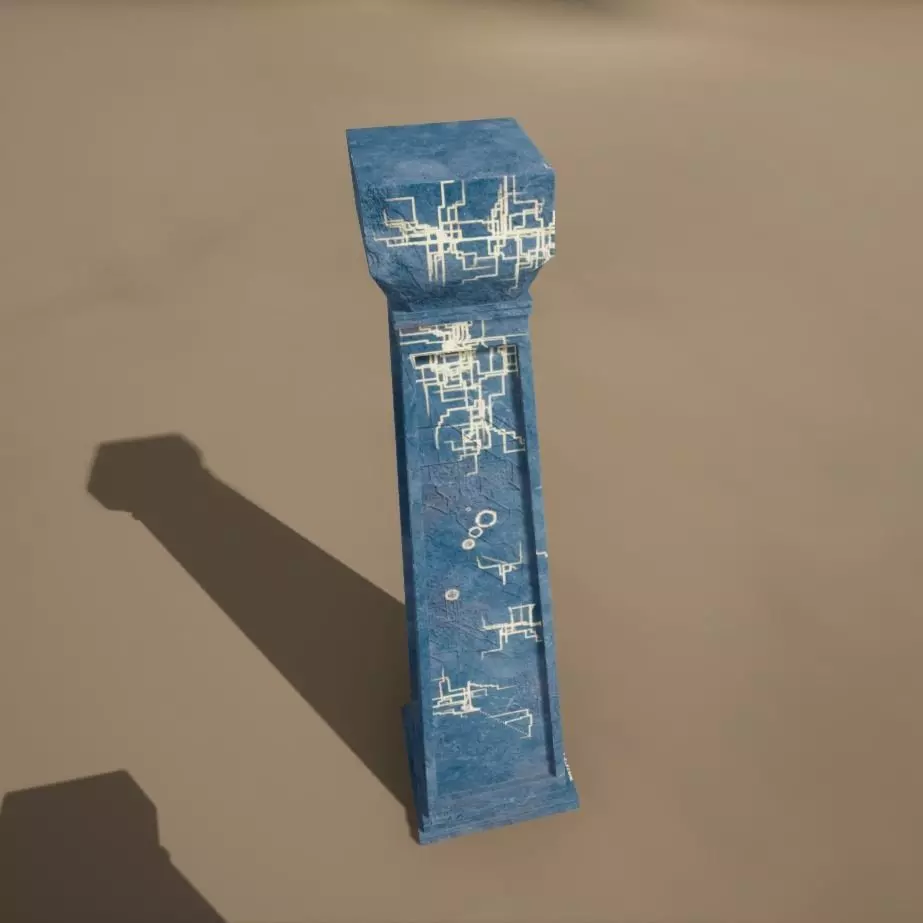 Lucid Column GameReady Free 3D model