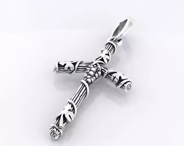 Cross tree with grape leaves 376