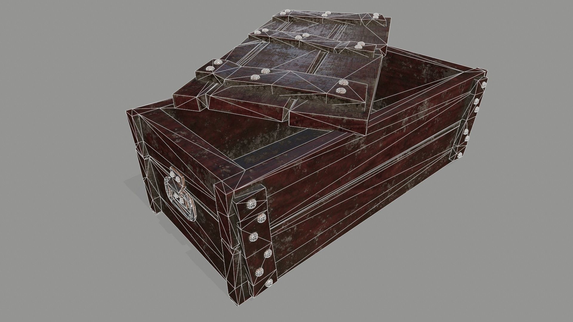 old chese Low-poly 3D model_2