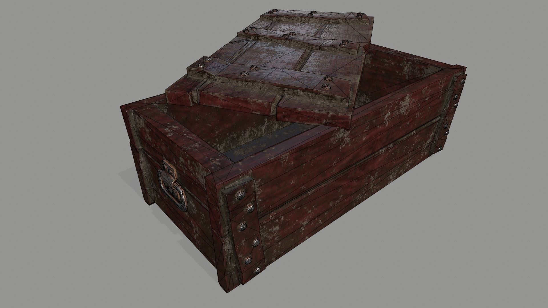 old chese Low-poly 3D model_1