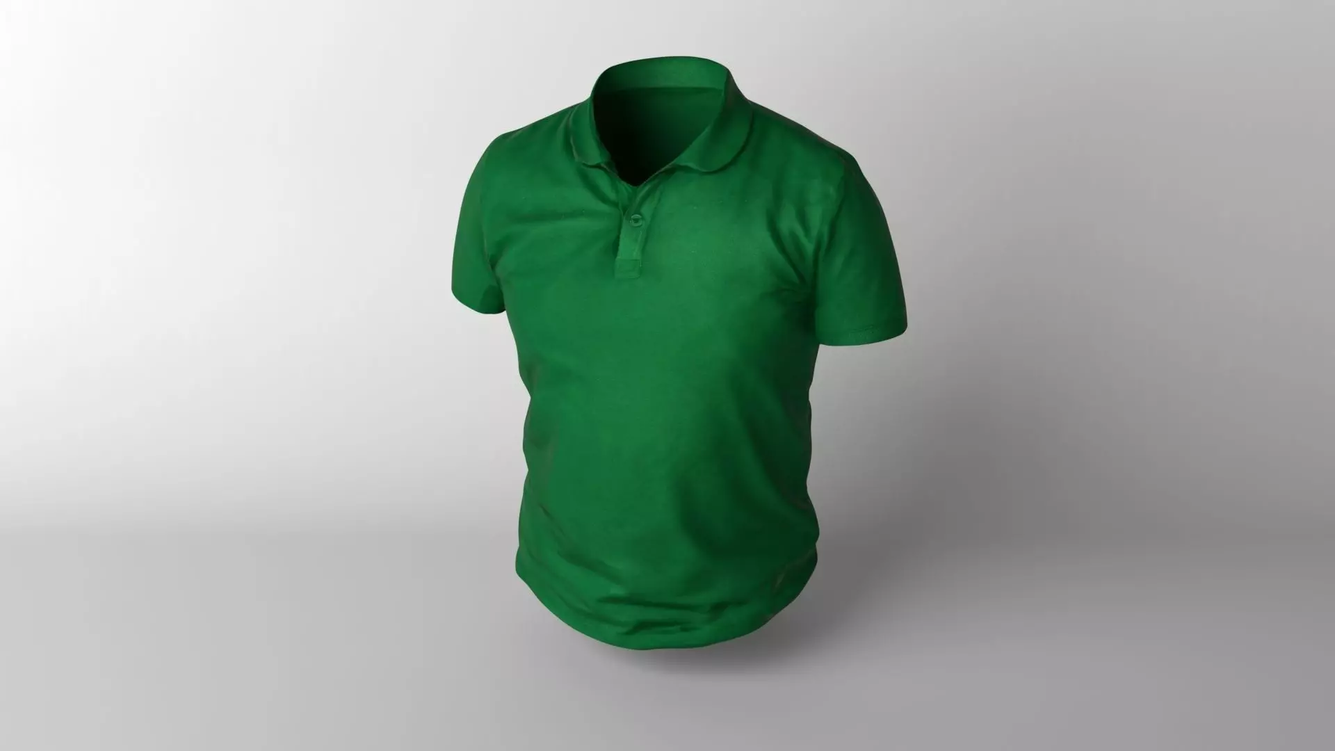 Green T-shirt Low-poly 3D model
