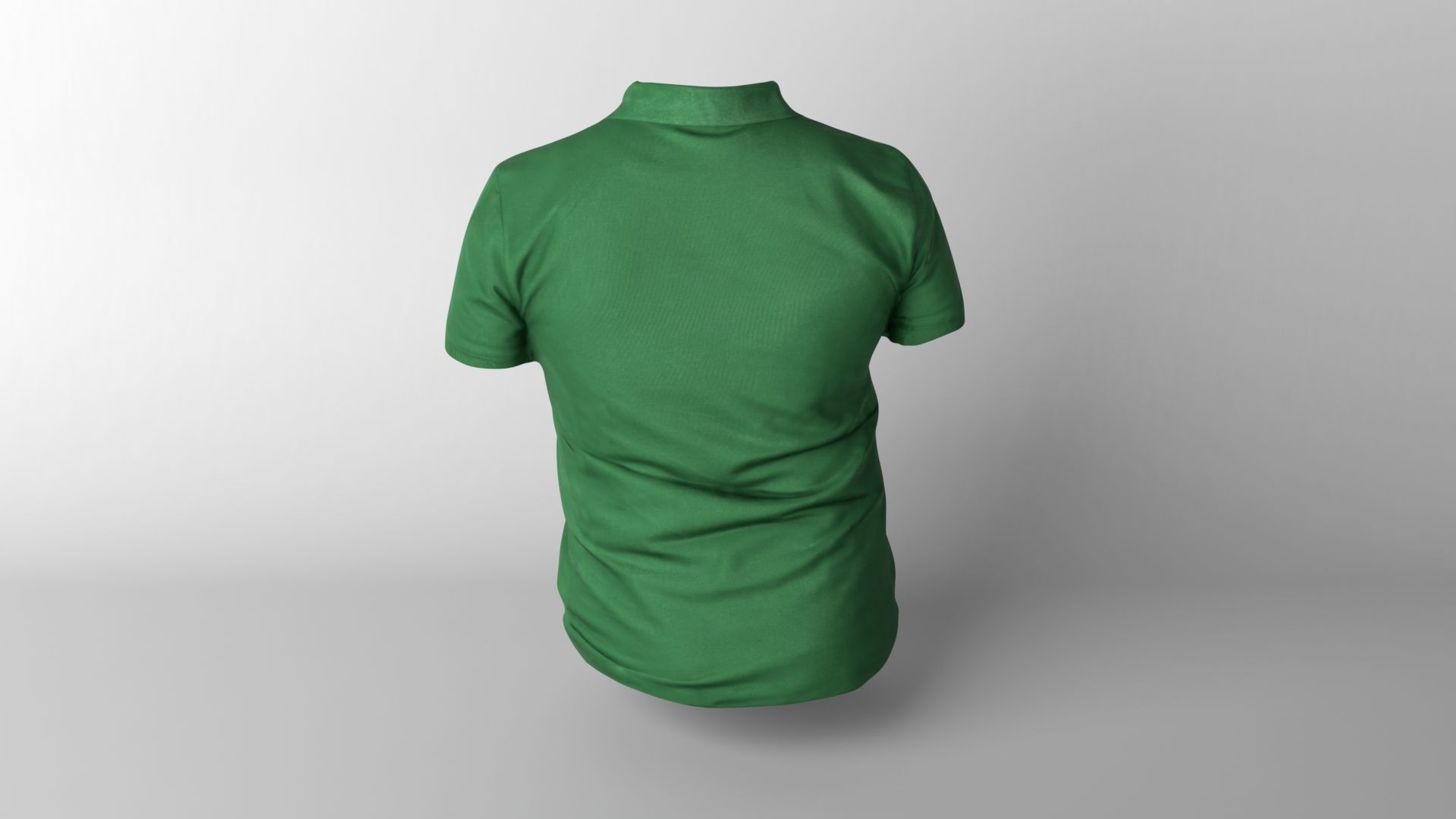 T-shirt polo shirt mockup Low-poly 3D model_2