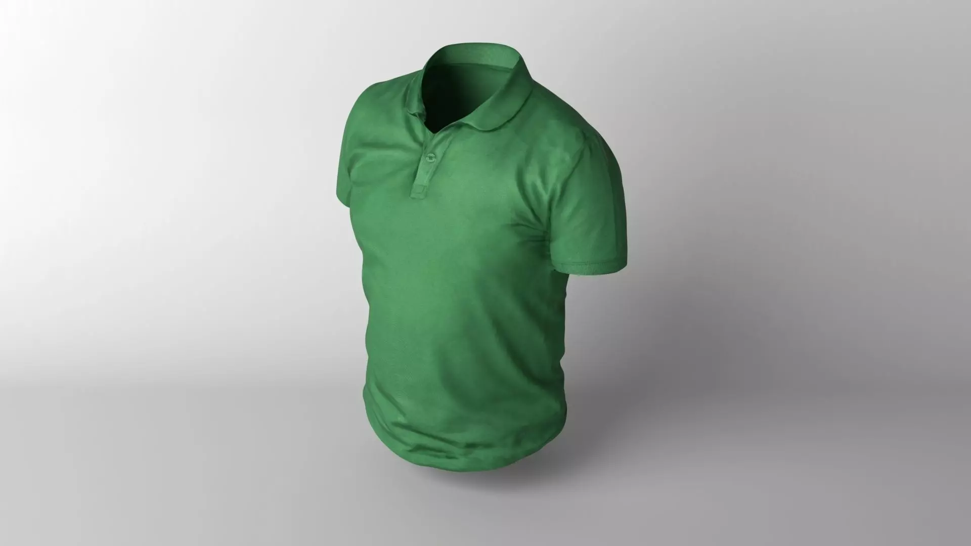 T-shirt polo shirt mockup Low-poly 3D model_0