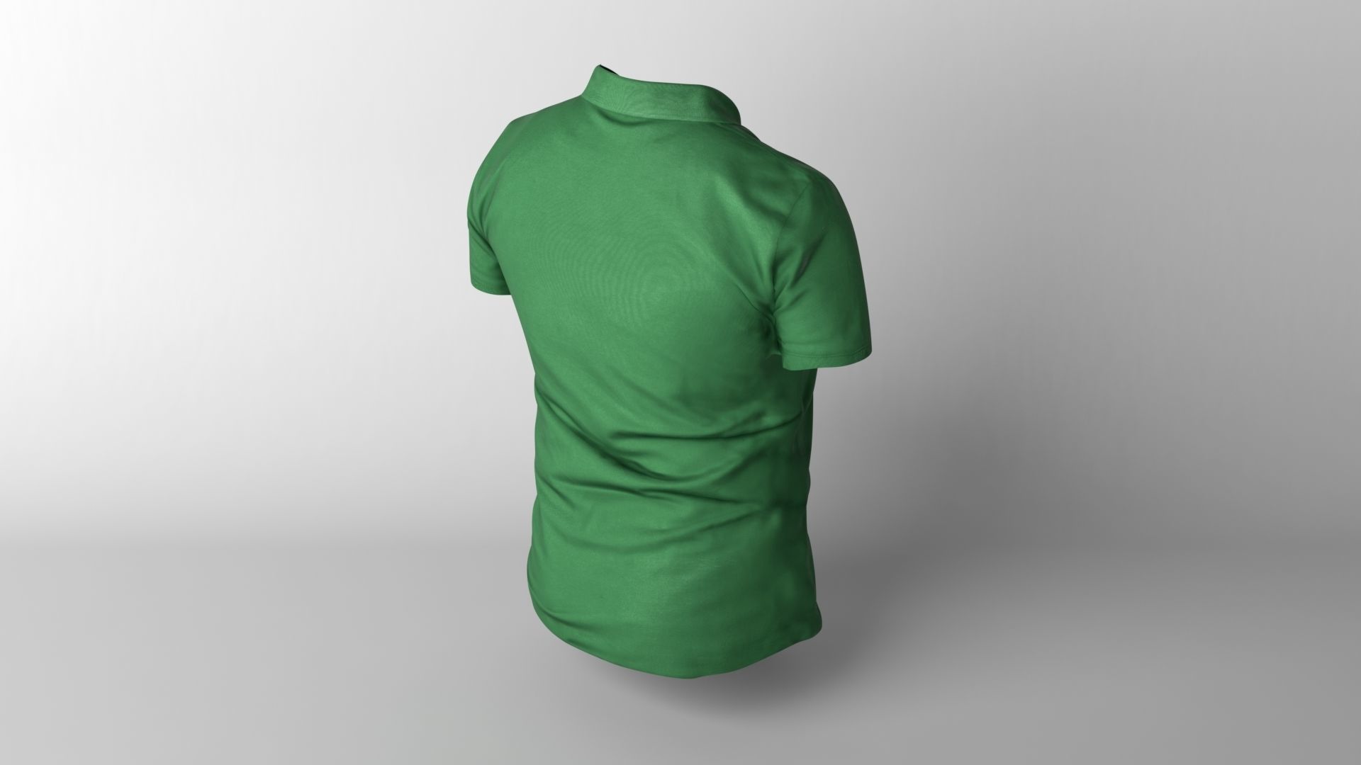T-shirt polo shirt mockup Low-poly 3D model_3
