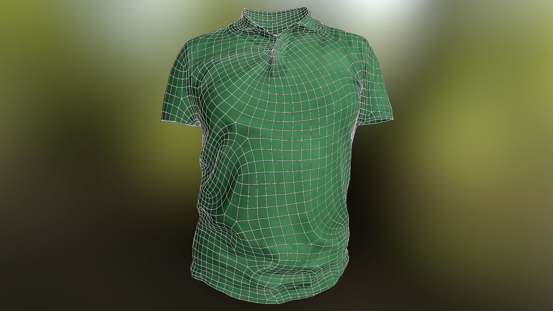 T-shirt polo shirt mockup Low-poly 3D model_4