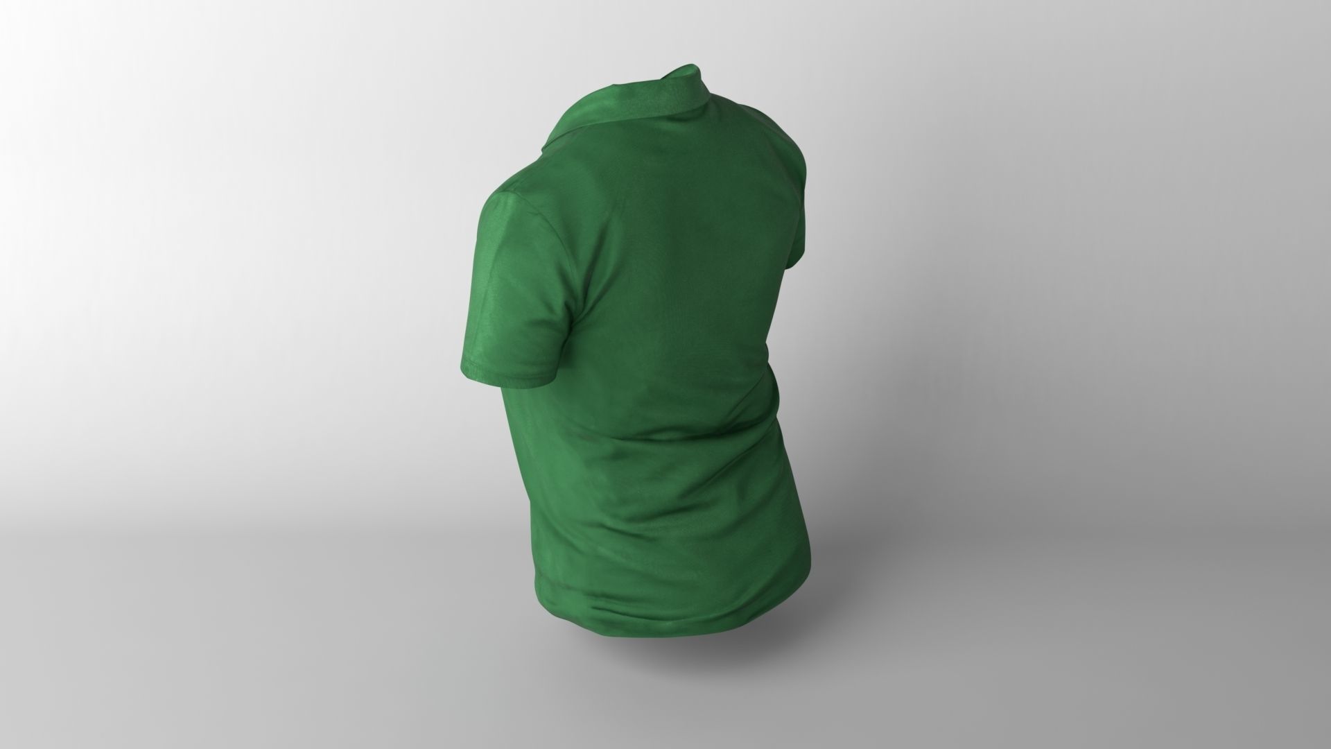 T-shirt polo shirt mockup Low-poly 3D model_1