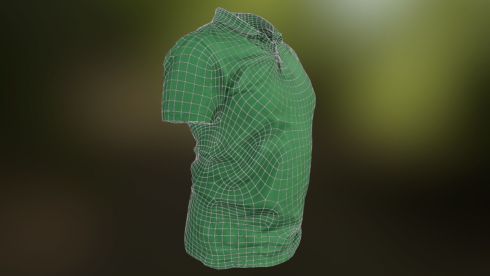 T-shirt polo shirt mockup Low-poly 3D model_7