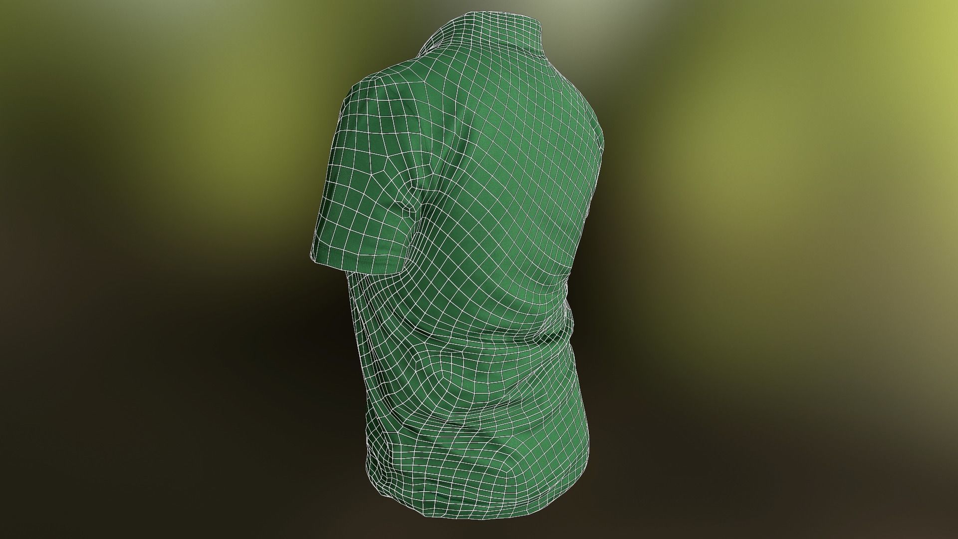 T-shirt polo shirt mockup Low-poly 3D model_5