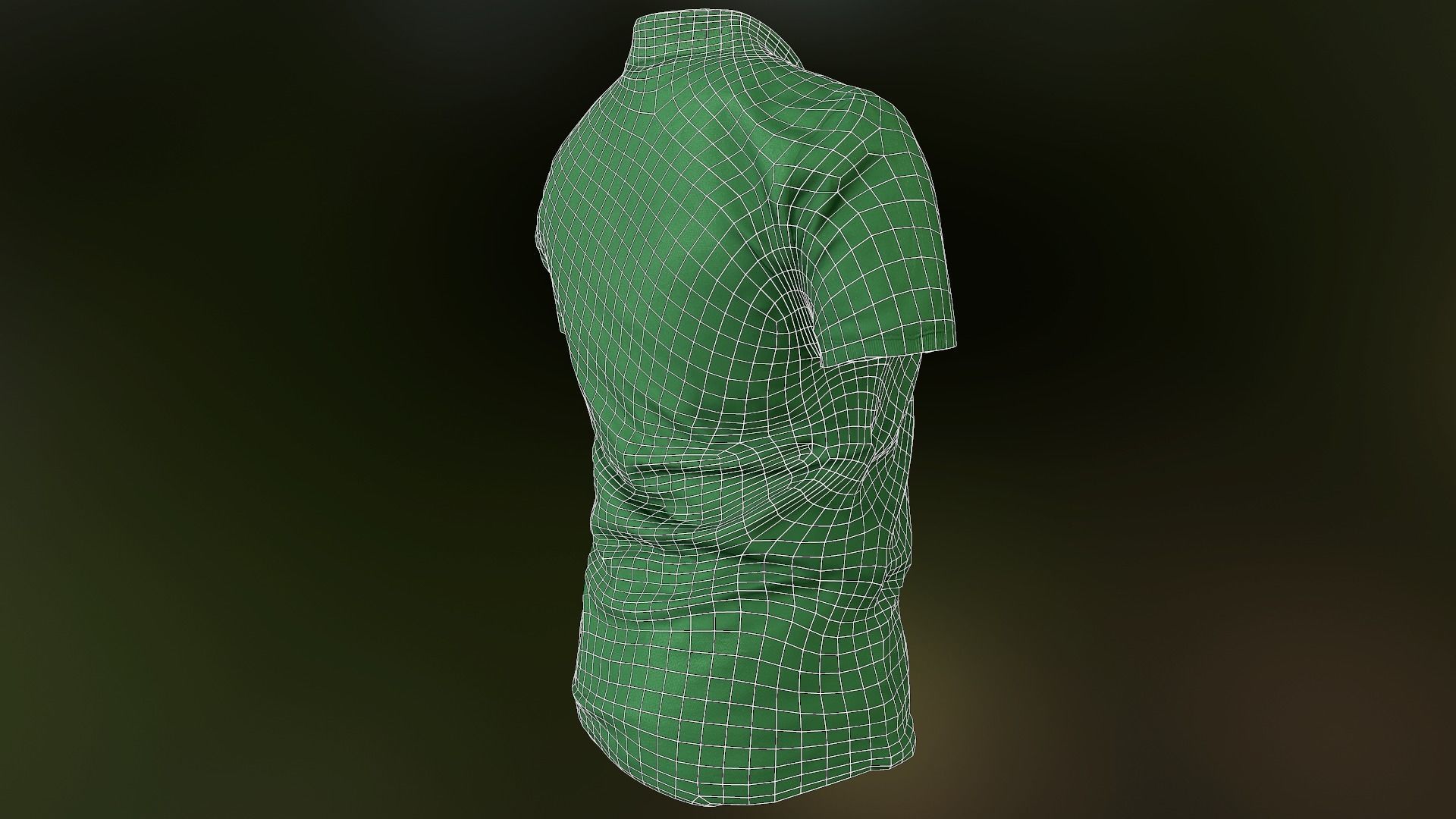 T-shirt polo shirt mockup Low-poly 3D model_6