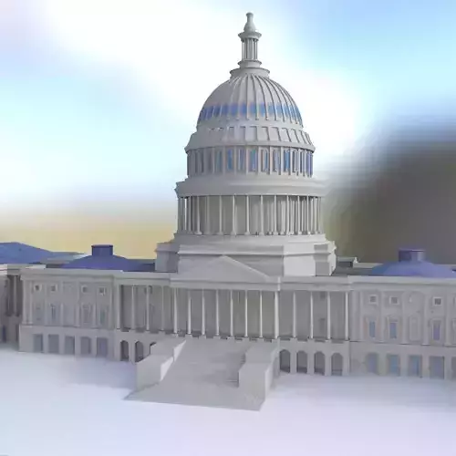 US Capitol in 3ds obj and fbx formats 3D model
