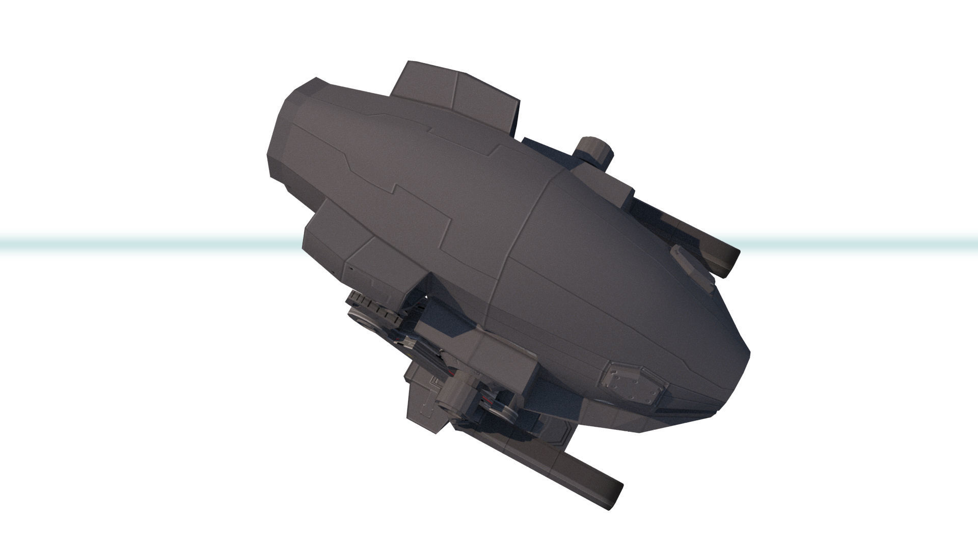 Mech 1 Low Poly 3DS MAX 2011 Low-poly 3D model_8