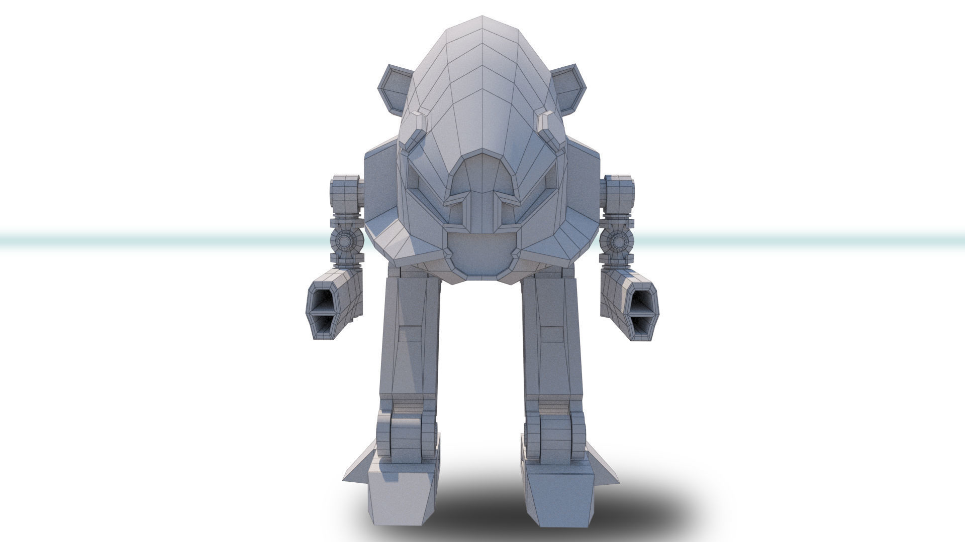 Mech 1 Low Poly 3DS MAX 2011 Low-poly 3D model_2