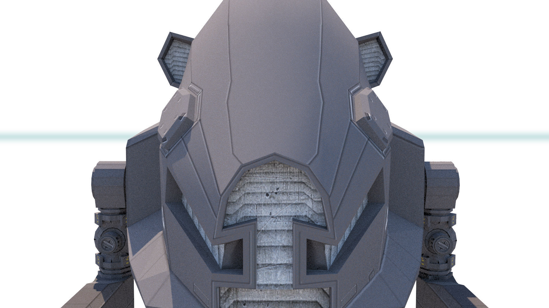 Mech 1 Low Poly 3DS MAX 2011 Low-poly 3D model_9