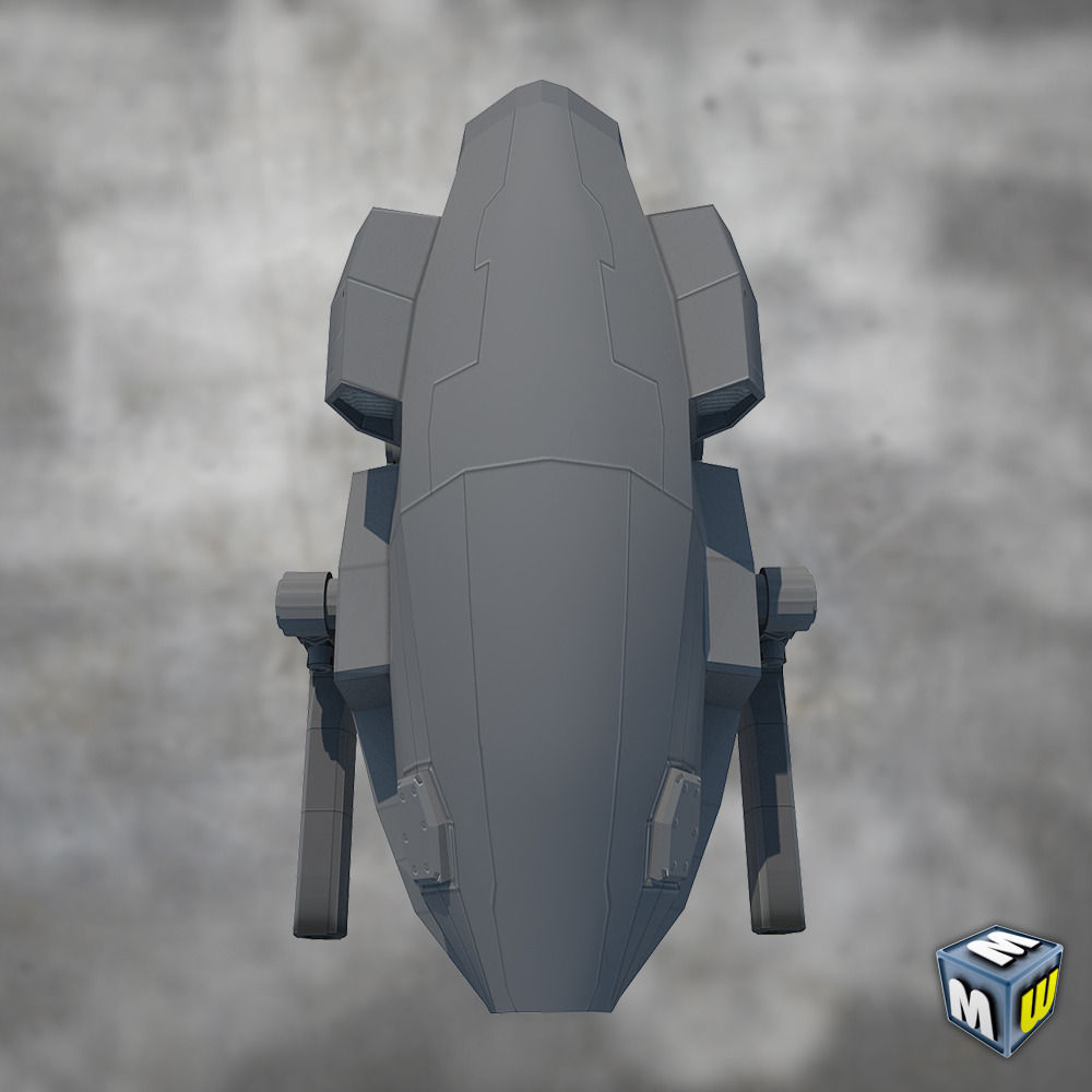 Mech 1 Low Poly 3DS MAX 2011 Low-poly 3D model_19