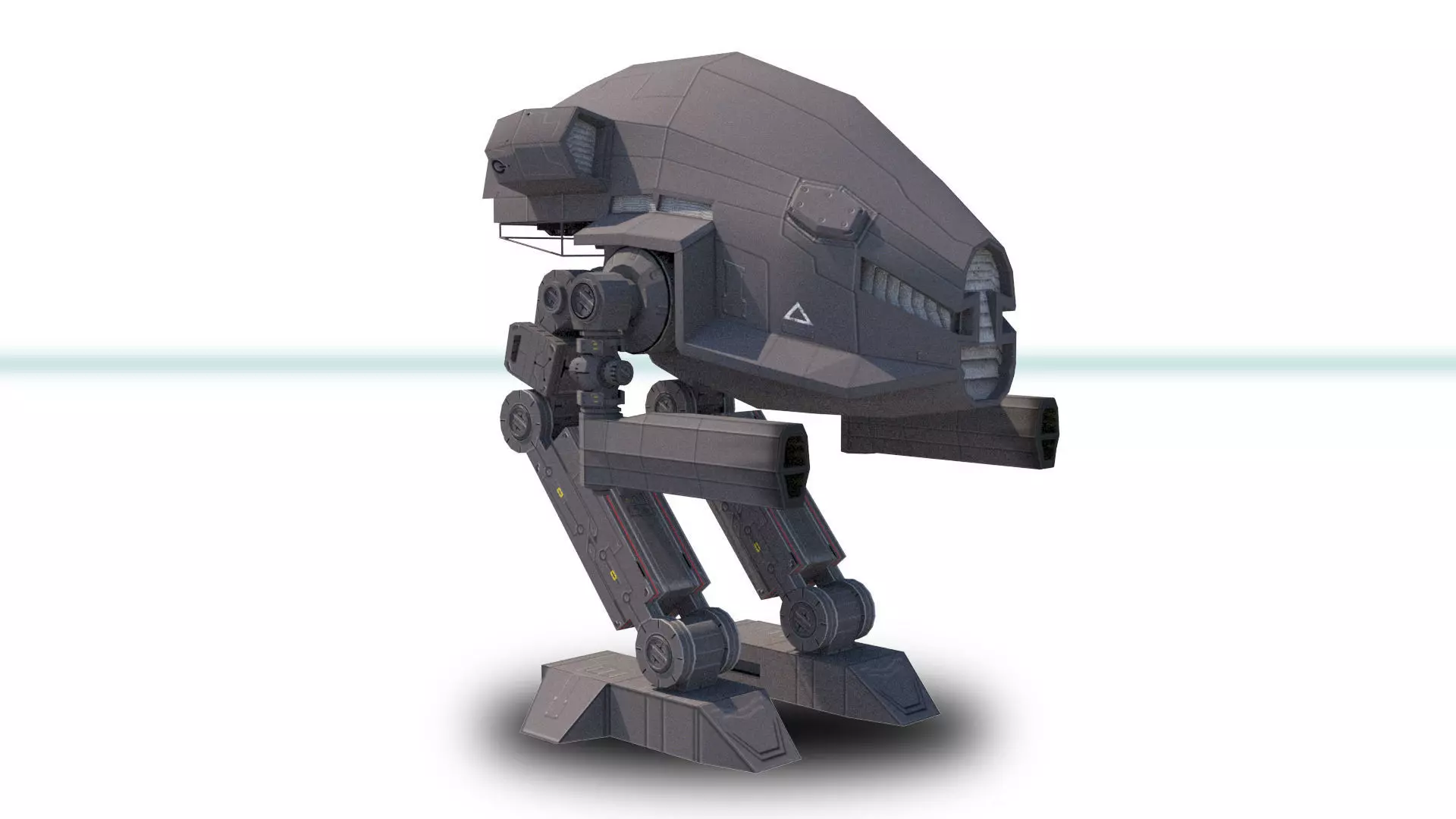 Mech 1 Low Poly 3DS MAX 2011 Low-poly 3D model_0